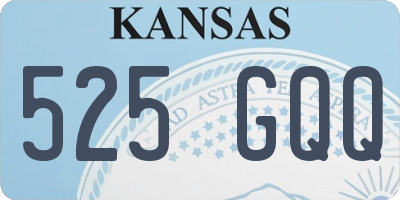 KS license plate 525GQQ