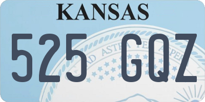 KS license plate 525GQZ