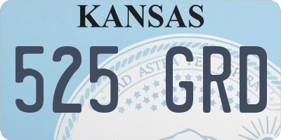KS license plate 525GRD