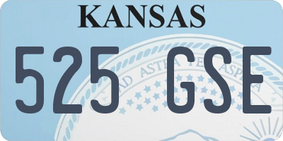 KS license plate 525GSE