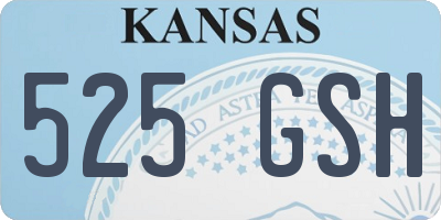 KS license plate 525GSH