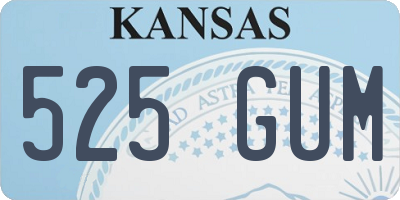 KS license plate 525GUM