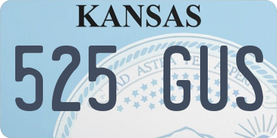 KS license plate 525GUS