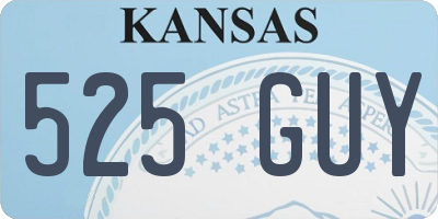 KS license plate 525GUY