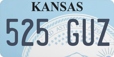 KS license plate 525GUZ
