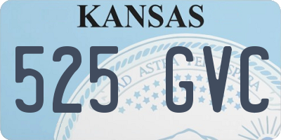 KS license plate 525GVC