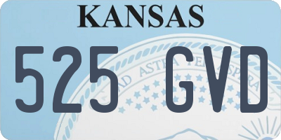 KS license plate 525GVD