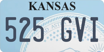 KS license plate 525GVI