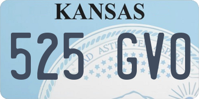 KS license plate 525GVO