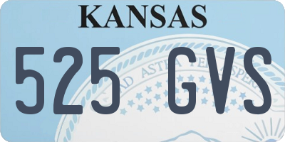 KS license plate 525GVS