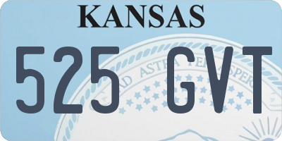 KS license plate 525GVT