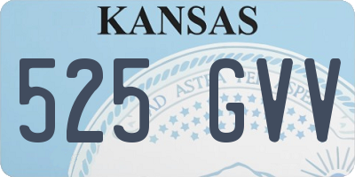 KS license plate 525GVV