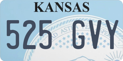 KS license plate 525GVY