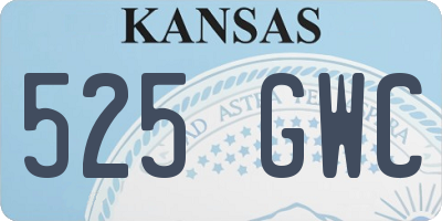KS license plate 525GWC