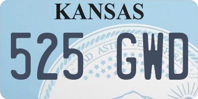 KS license plate 525GWD