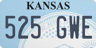 KS license plate 525GWE