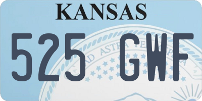 KS license plate 525GWF