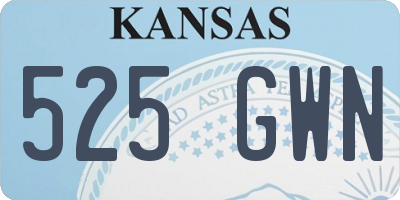 KS license plate 525GWN
