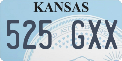 KS license plate 525GXX