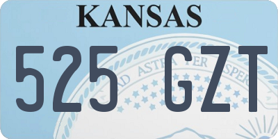 KS license plate 525GZT