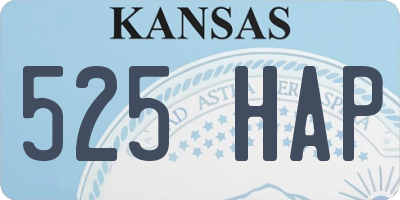 KS license plate 525HAP