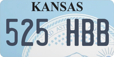 KS license plate 525HBB