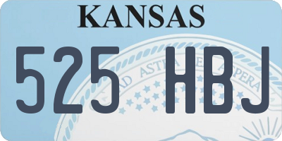 KS license plate 525HBJ