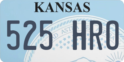 KS license plate 525HRO