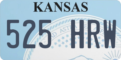 KS license plate 525HRW