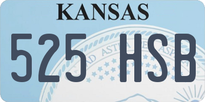 KS license plate 525HSB
