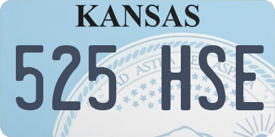 KS license plate 525HSE