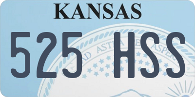KS license plate 525HSS
