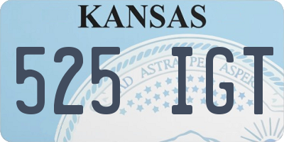 KS license plate 525IGT