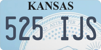 KS license plate 525IJS