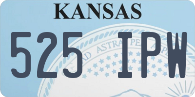 KS license plate 525IPW