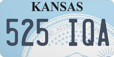 KS license plate 525IQA