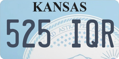 KS license plate 525IQR