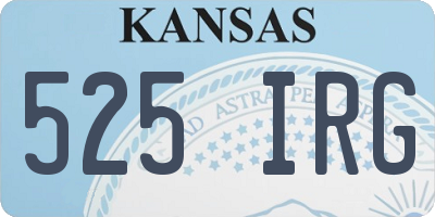 KS license plate 525IRG