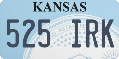 KS license plate 525IRK