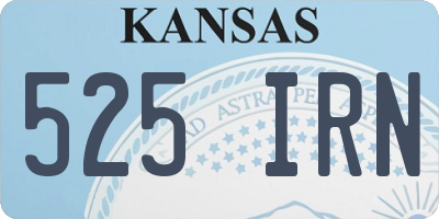 KS license plate 525IRN
