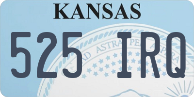 KS license plate 525IRQ