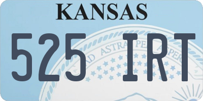 KS license plate 525IRT
