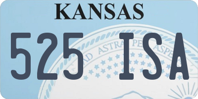 KS license plate 525ISA