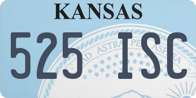 KS license plate 525ISC
