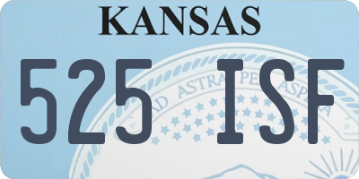 KS license plate 525ISF