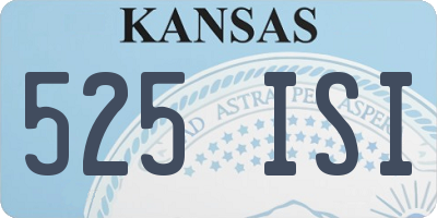 KS license plate 525ISI