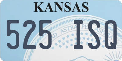 KS license plate 525ISQ