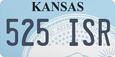 KS license plate 525ISR