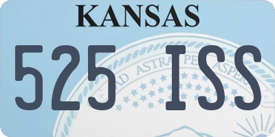 KS license plate 525ISS