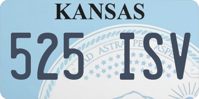KS license plate 525ISV